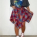 1Beach Irregular Plaid Tie Wrap Short Skirts