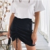 4Black High Waist Drawstring Bodycon Skirts