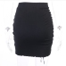 8Black High Waist Drawstring Bodycon Skirts