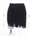 11Black High Waist Drawstring Bodycon Skirts