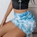 1Casual Print Drawstring High Waist Skirt For Women 