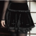 5Chic Black Lace Cross Patchwork Design Skirt