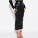 4Chic Black Slit High Waist Pu Midi Skirt 