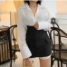 5Chic Solid High Waist Sheath Women Skirt