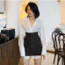 11Chic Solid High Waist Sheath Women Skirt