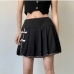 5Chinese Style Vintage Short Pleated Skirts For Women