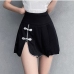 1Chinese Style Vintage Short Pleated Skirts For Women