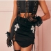 4Cool Designer Black Zipper Up Short Skirts