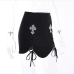 6Cool Designer Black Zipper Up Short Skirts