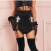 1Cool Designer Black Zipper Up Short Skirts