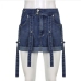 5Designer Blue Denim Shorts Skirts For Women