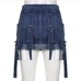 7Designer Blue Denim Shorts Skirts For Women