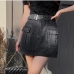 3Easy Matching Black Pockets Short Denim Skirts