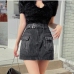 5Easy Matching Black Pockets Short Denim Skirts