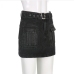 7Easy Matching Black Pockets Short Denim Skirts