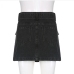 9Easy Matching Black Pockets Short Denim Skirts