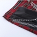 8Gothic Style Plaid Patchwork Chain Pleated Mini Skirt