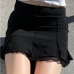 1High Waist Mesh Patchwork Bodycon Skirts