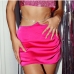 3Hollow Out Rhinestone High Waist Sheath Skirt