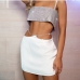 6Hollow Out Rhinestone High Waist Sheath Skirt