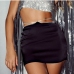 1Hollow Out Rhinestone High Waist Sheath Skirt