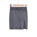 5Knit Solid Color Slit Bodycon Skirt