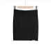 6Knit Solid Color Slit Bodycon Skirt