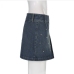 8Ladies Denim Rivet Ruched Short Skirts