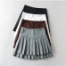 14New Pure Zipper Pleated Skirt For Women