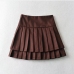 21New Pure Zipper Pleated Skirt For Women
