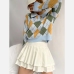 9New Pure Zipper Pleated Skirt For Women