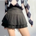 11New Pure Zipper Pleated Skirt For Women
