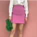 3New Solid High Waist Skirt For Women