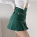 12Pleated Hem Solid Skirts For Women