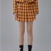 1Preppy Style A-Line Pleated Plaid Mini Skirt