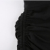 12Ruched Hollow Out Black Short Skirts For Women