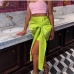 4Seductive Night Club Green Bow Irregular Skirt