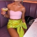 5Seductive Night Club Green Bow Irregular Skirt