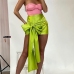 1Seductive Night Club Green Bow Irregular Skirt