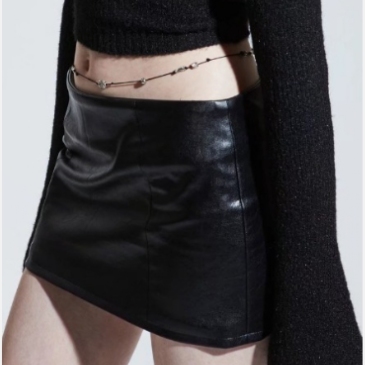 Sexy Pu Sheath Mini Black Skirt For Women