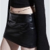 1Sexy Pu Sheath Mini Black Skirt For Women