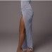 4Sexy Shiny High Slit Maxi Skirts