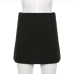 5Simple Dual Side Slit A Line Skirt