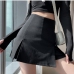 1Simple Dual Side Slit A Line Skirt