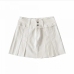 3Solid Frilly High Waist Pleated Short Skirt