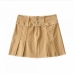 4Solid Frilly High Waist Pleated Short Skirt