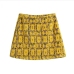 1Stylish Jacquard Weave High Waist A Line Skirt