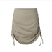 13Summer Ruched Solid Short Skirts For Women