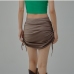 5Summer Ruched Solid Short Skirts For Women