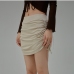 7Summer Ruched Solid Short Skirts For Women